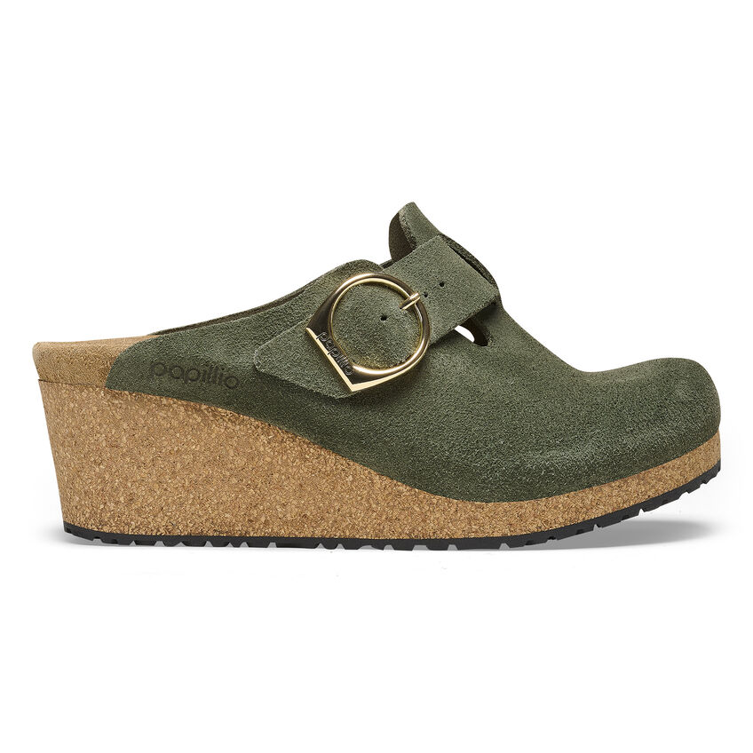 Birkenstock Fanny Ring-Buckle Suede Leather Thyme